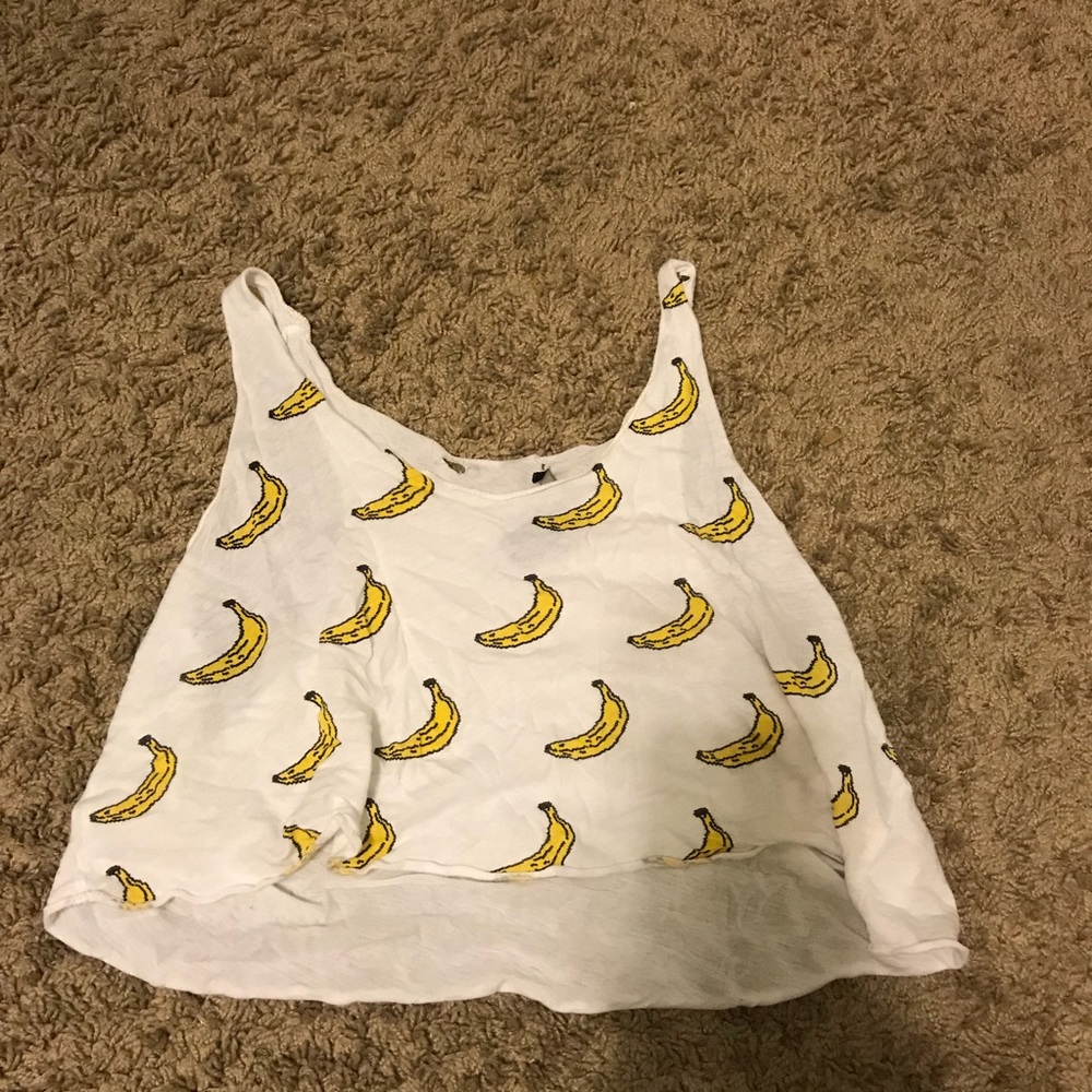 banana print crop top